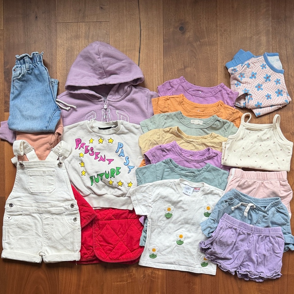 TODDLER GIRLS Spring Summer Pack 2T 19 pieces / MINI RODINI Zara GAP Les Gamins